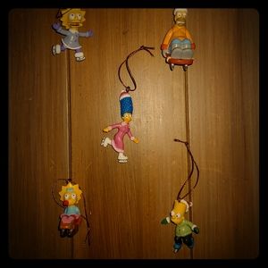 5 piece Simpsons ornaments